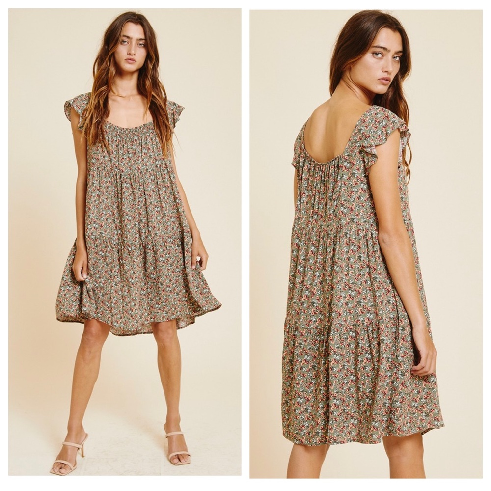 Morgan Sleeveless Ruffle Sleeve Floral Dress - Picture 3 of 4